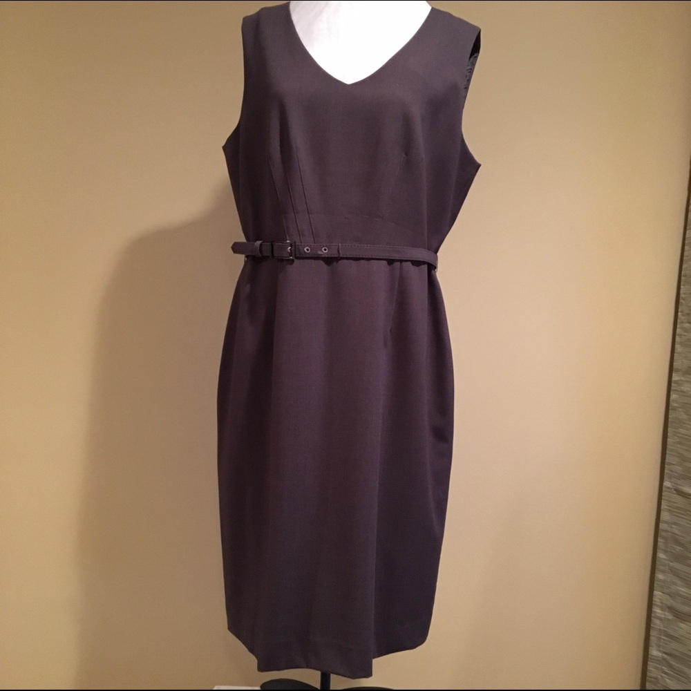 Used, Tahari, grey dress, size 12.