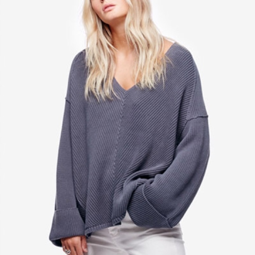 Free People La Brea V-Neck Sweater