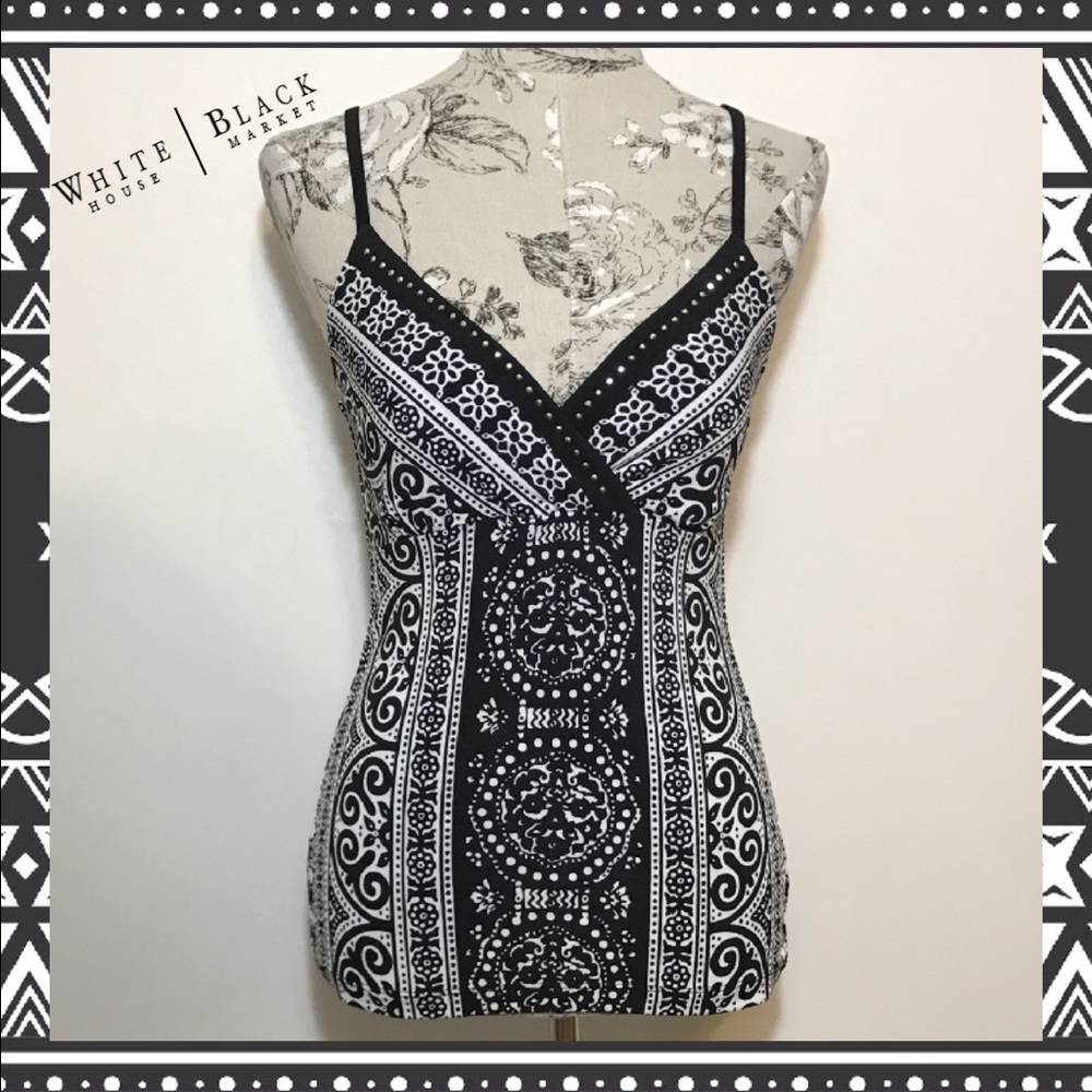 ~WHBM Boho NWT Patchwork Embellished💎Cami Tank~