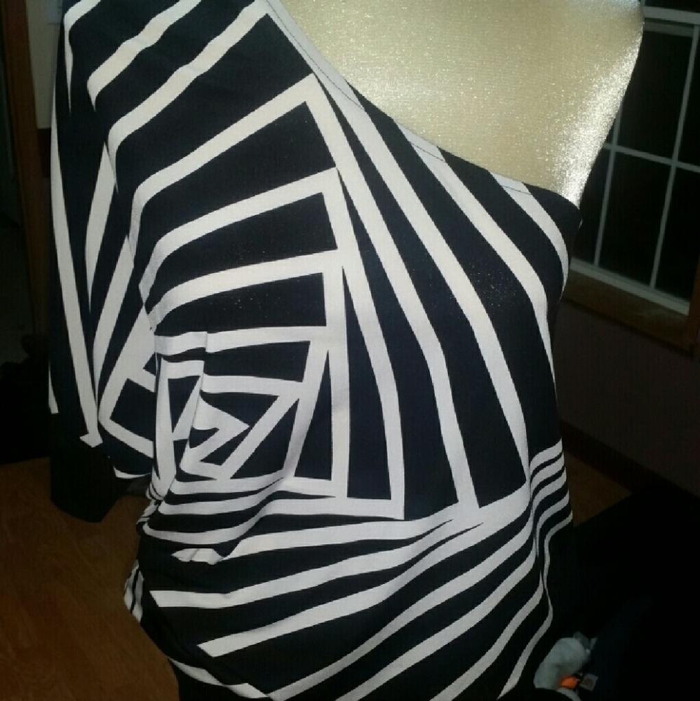 Black and white mini dress