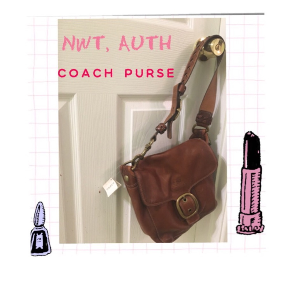 NWT, TAN COACH SHOULDER BAG