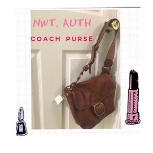 NWT, TAN COACH SHOULDER BAG