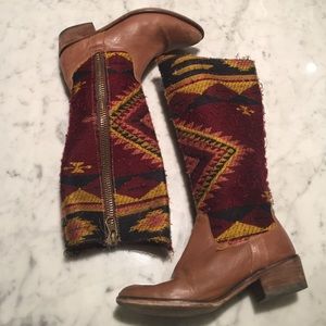 Patterned cowboy boots