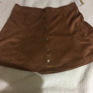American Rag Faux suede brown skirt size 13
