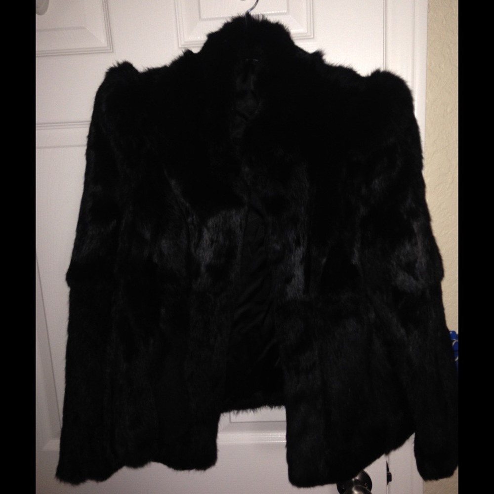 Rabbit fur coat