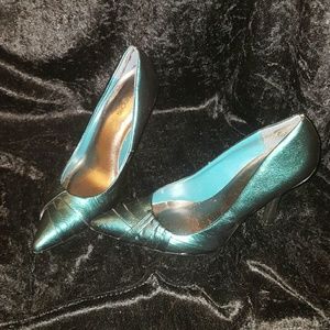 Metallic Blue/Green Heels