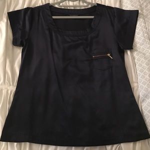 Banana Republic silky navy top