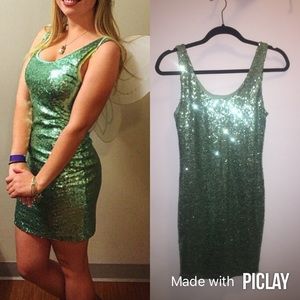 Green Sequin Dress