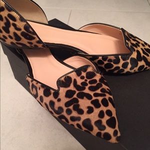 J. Crew Sadie D'orsay in leopard calfhair
