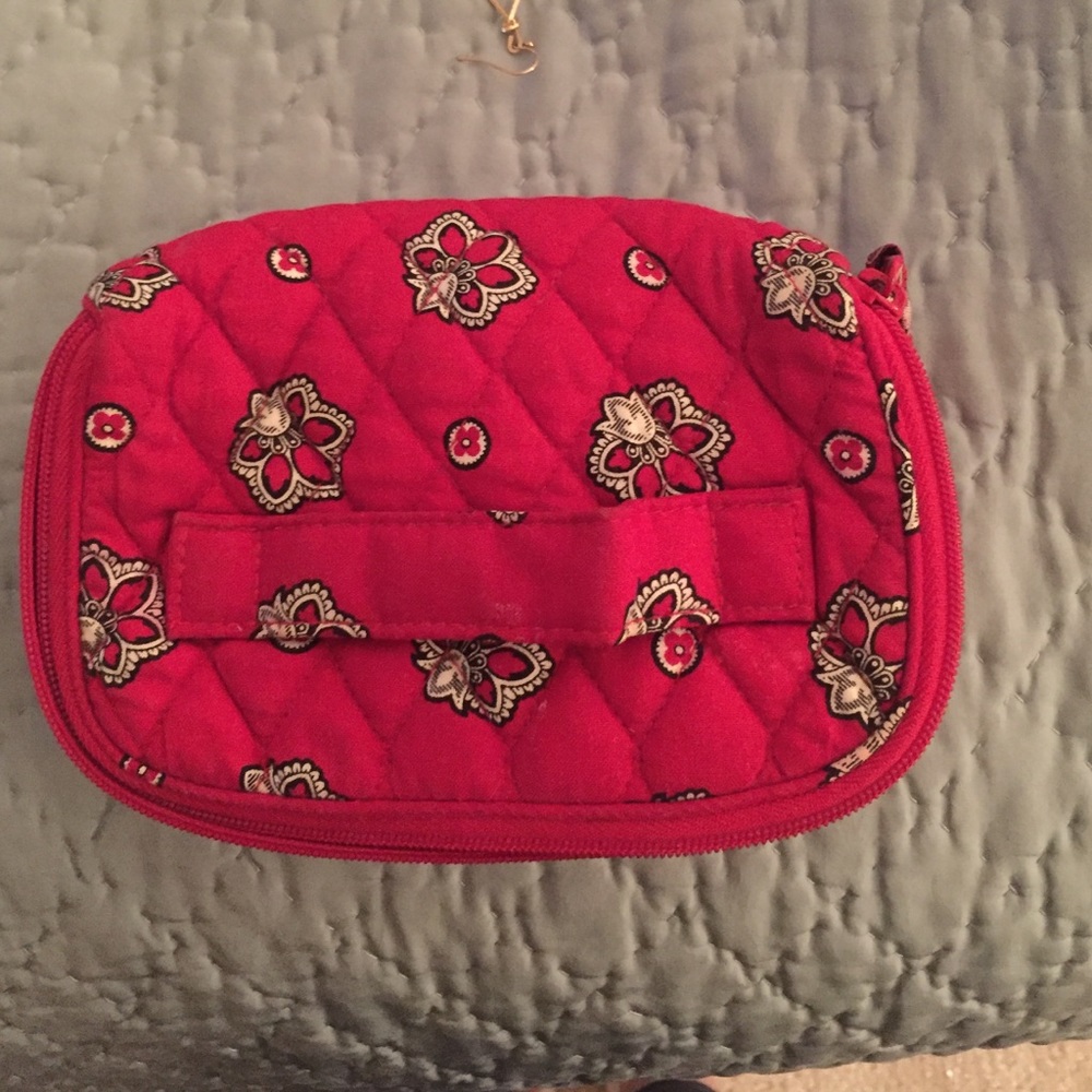 Vera Bradley "red bandana" jewelry bag