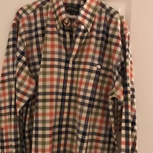 Orvis button down, large pattern plaid