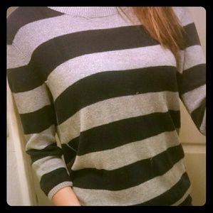 Striped, half sleeve shirt.