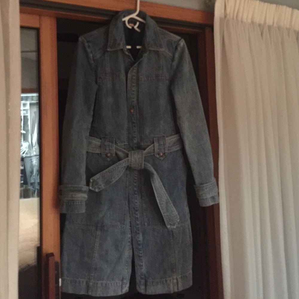 Free People Denim Trench Coat