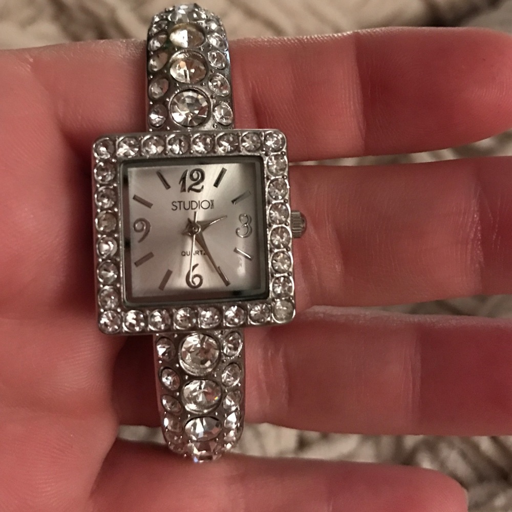 Studio bracelet watch with bling