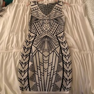 Jealous Tomato stretch black and white dress