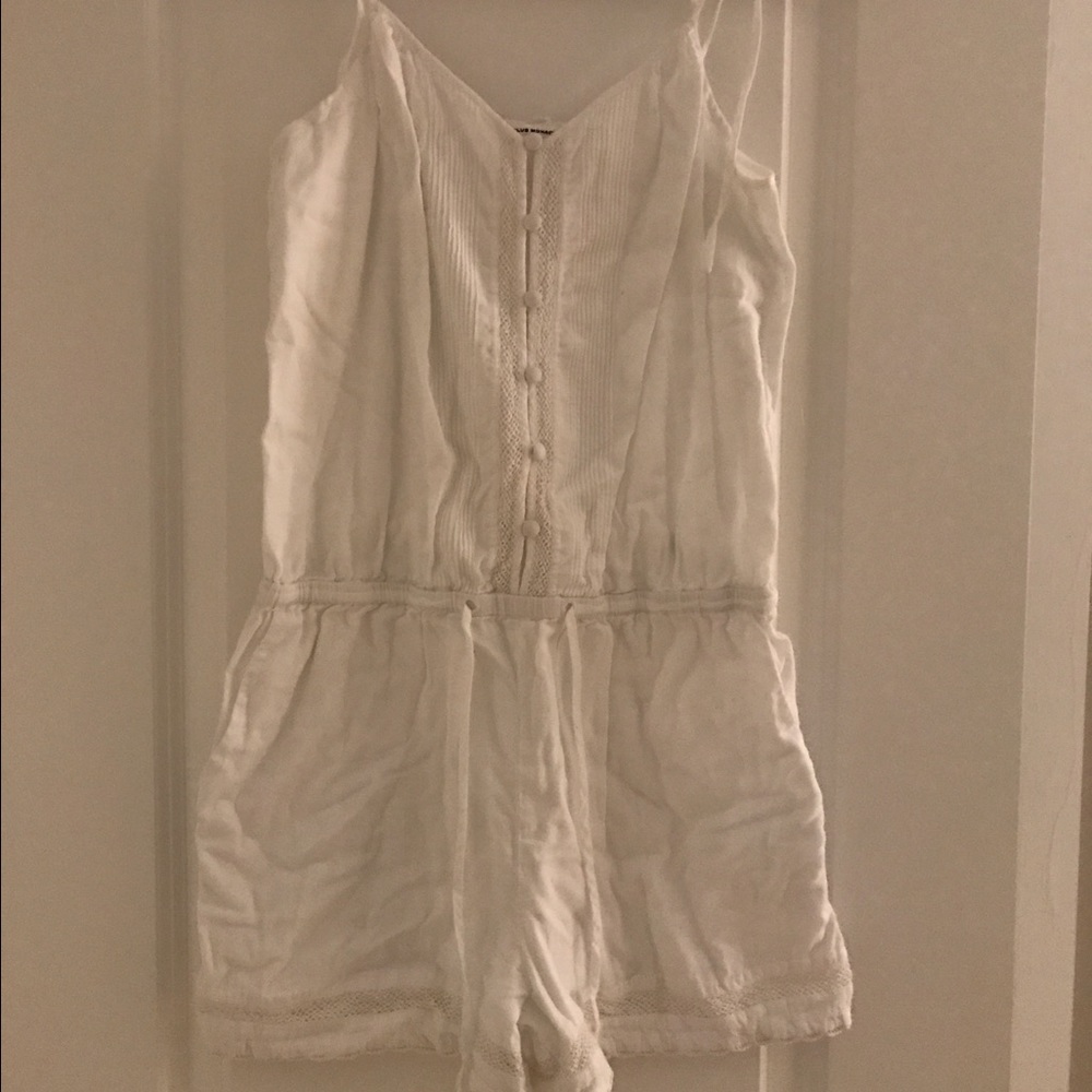 Club Monaco white cotton romper