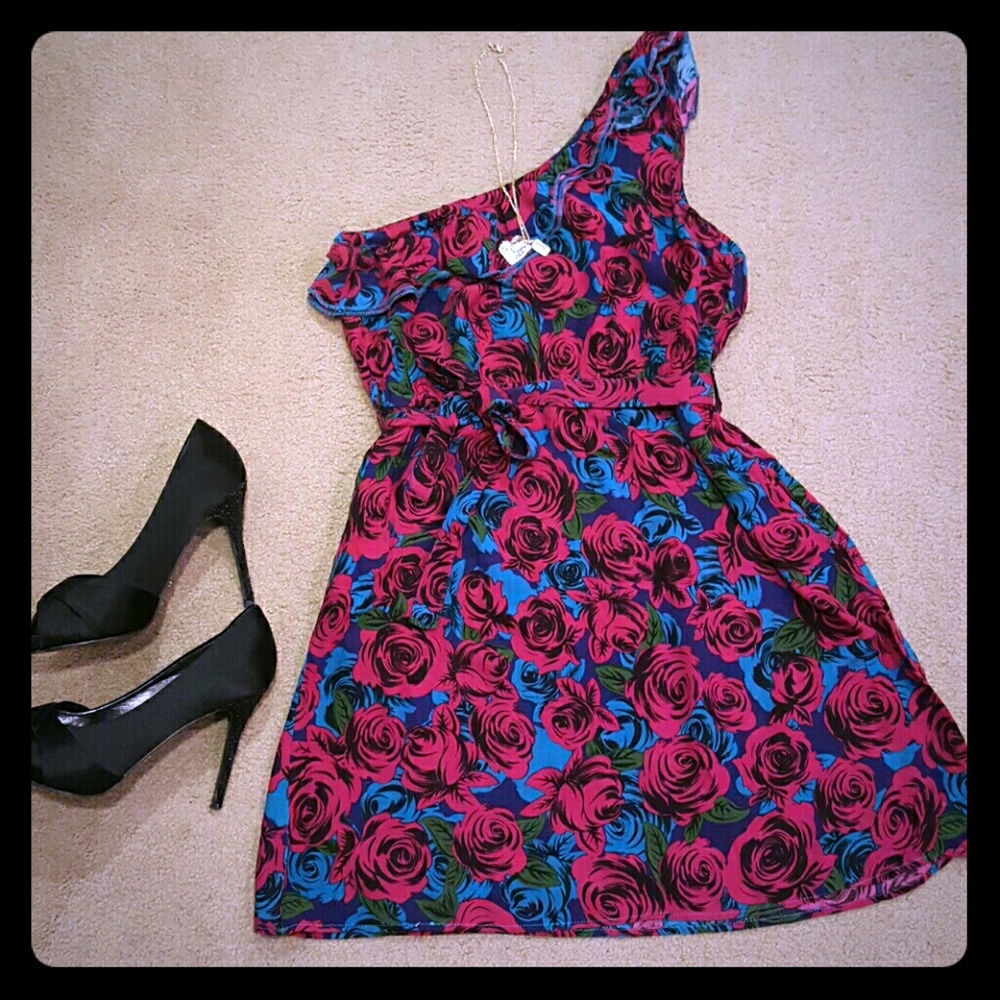 Cute roses mini dress
