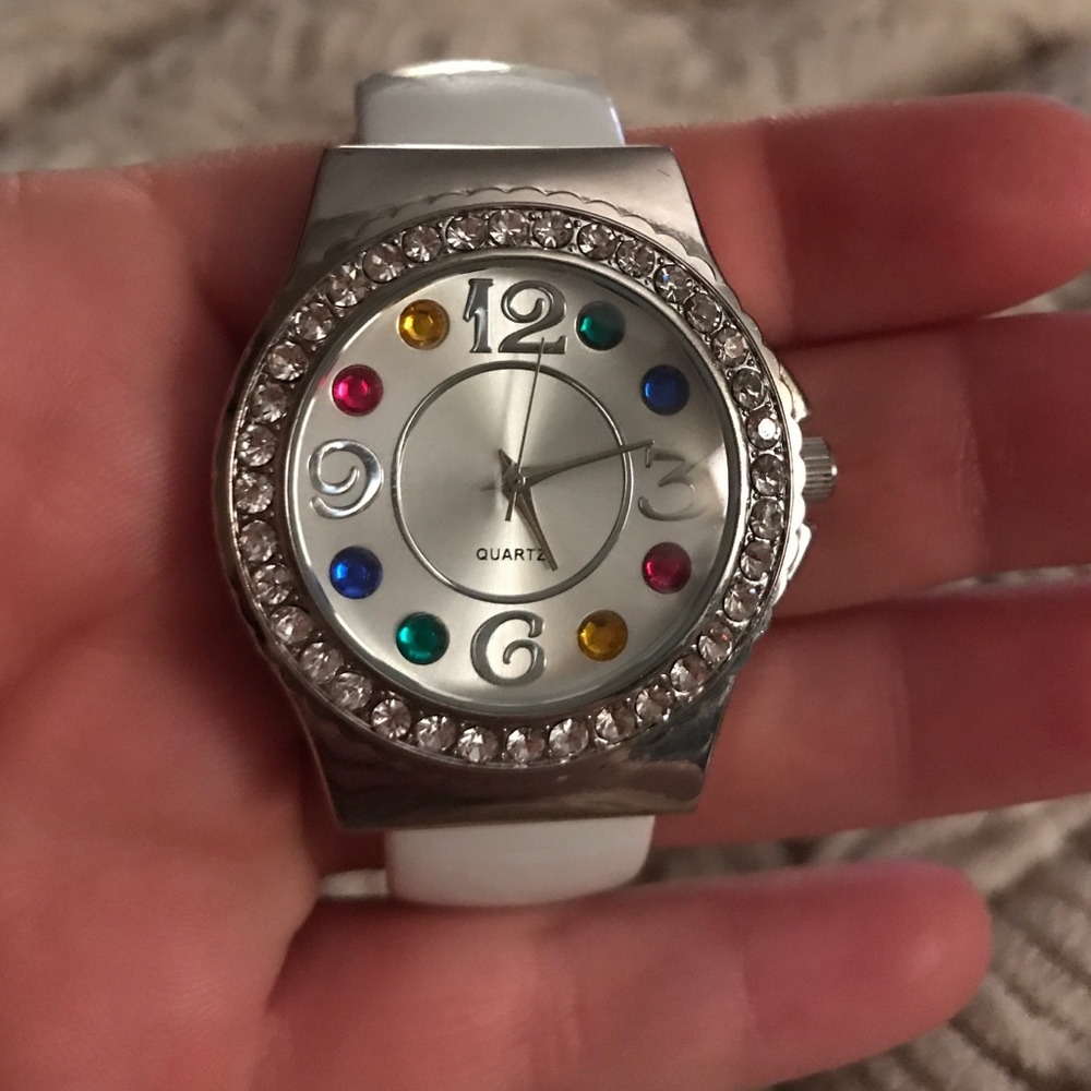 White cuff watch