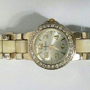 Style & co Gold & marble band watch
