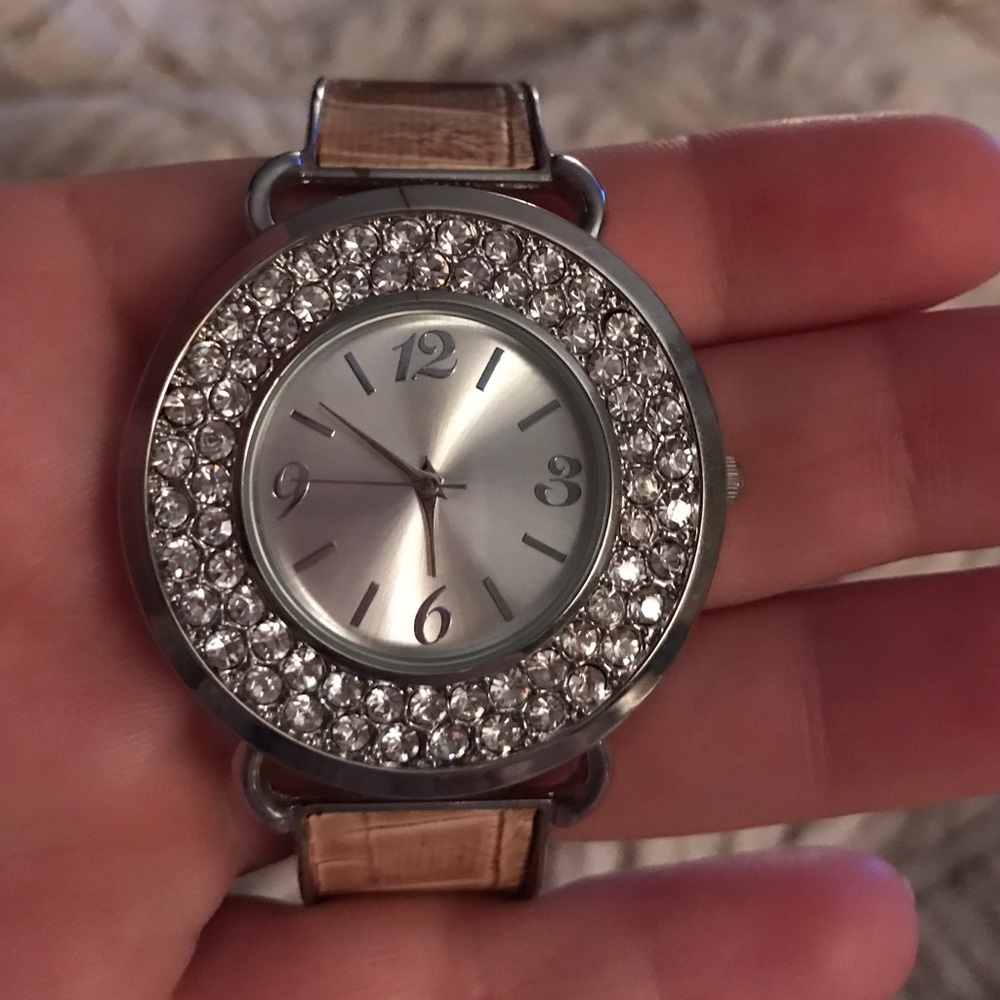 Tan cuff watch