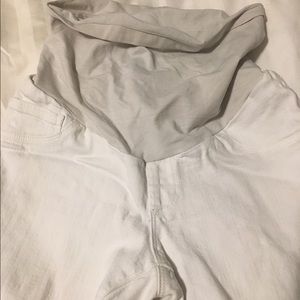 White skinny maternity jeans