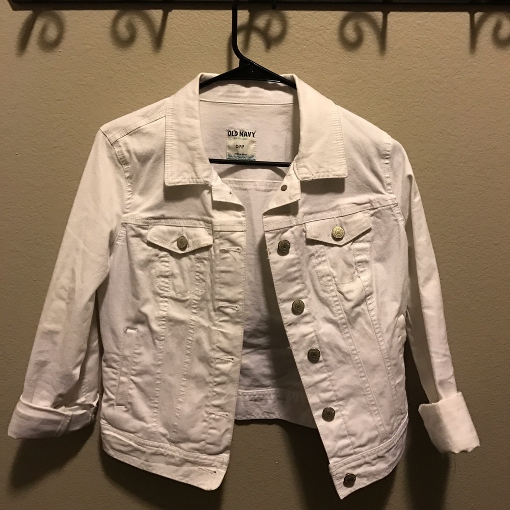 White jean jacket