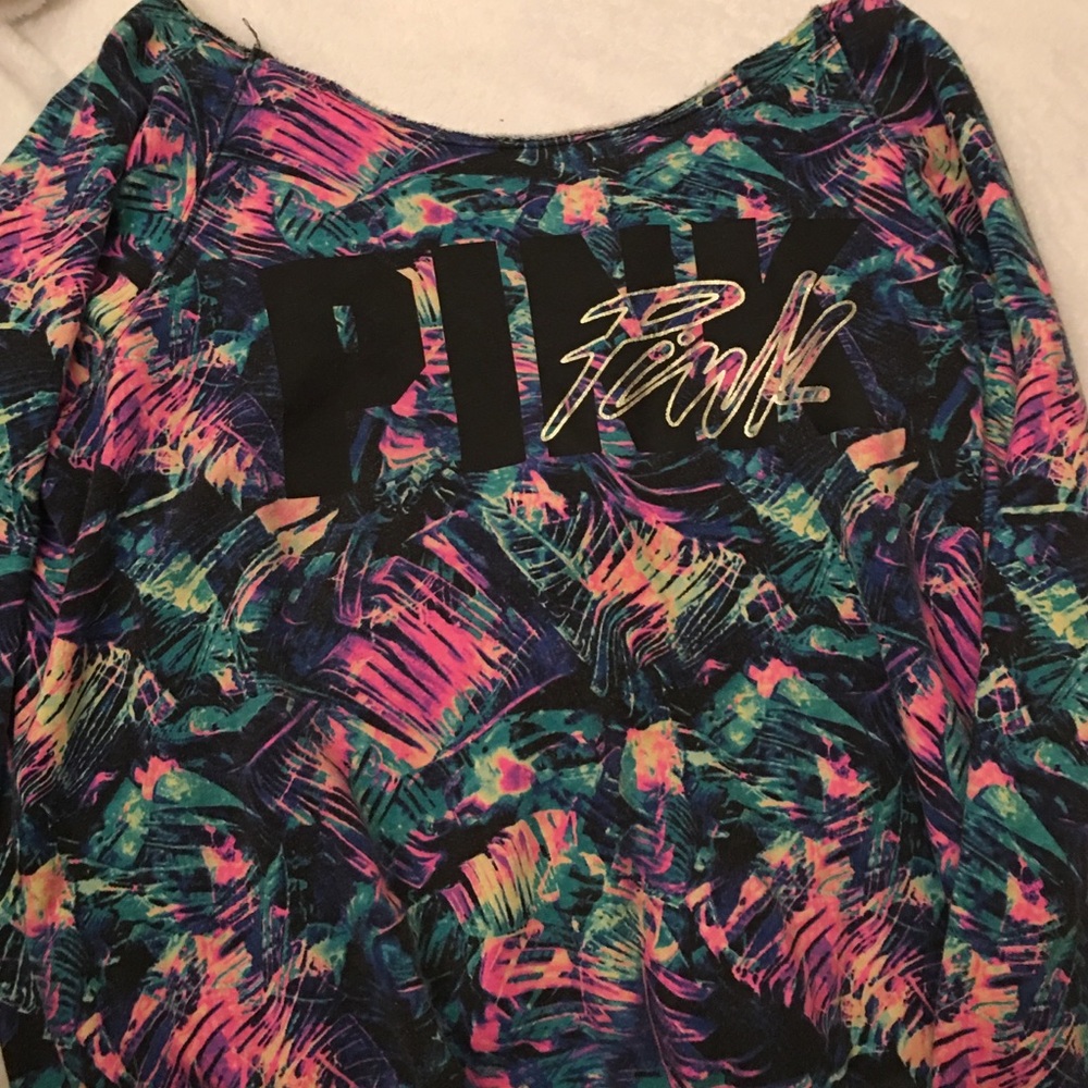 PINK off the shoulder sweatshirt