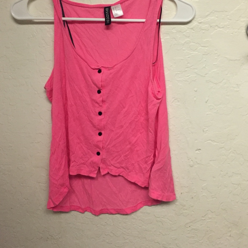 Button down crop top
