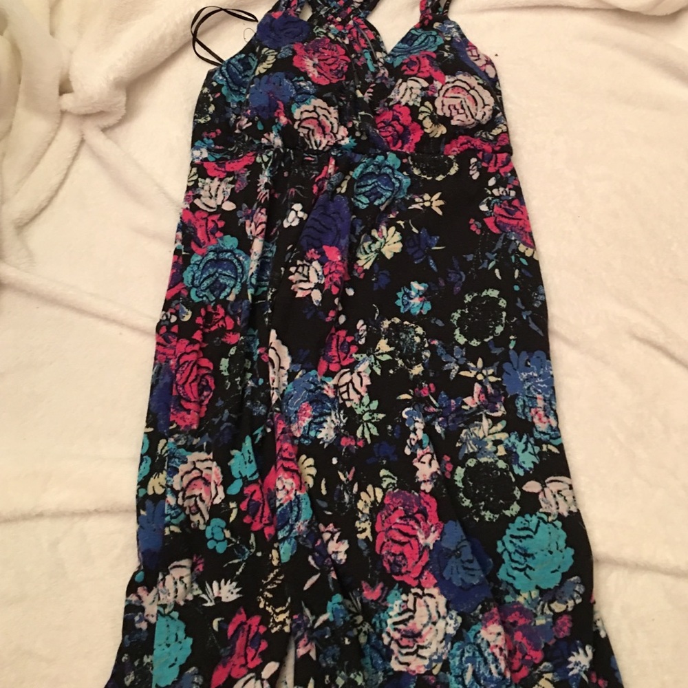 Floral sexy maxi dress