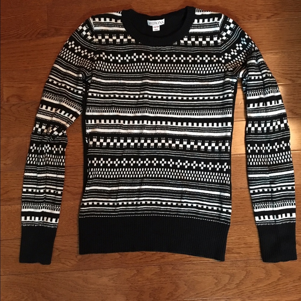 Black and white sweater