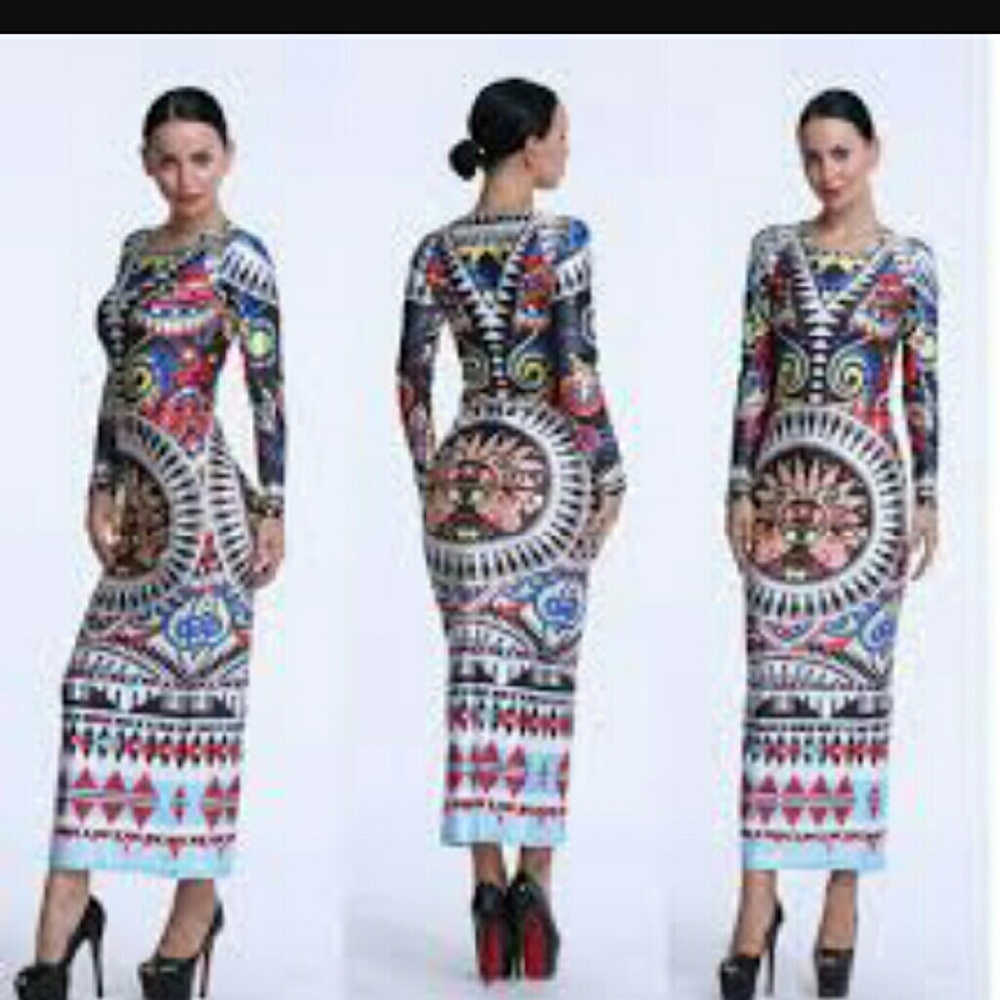 Colorful aztec dress