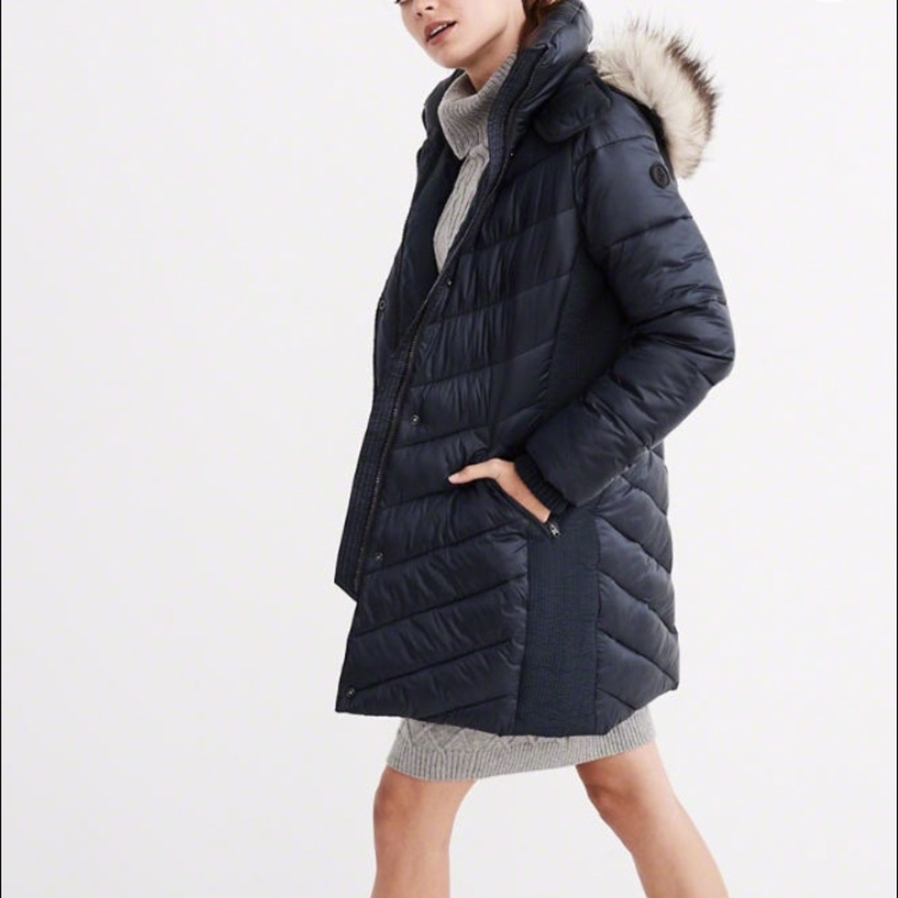 Abercrombie & Fitch Quilted Nylon Parka