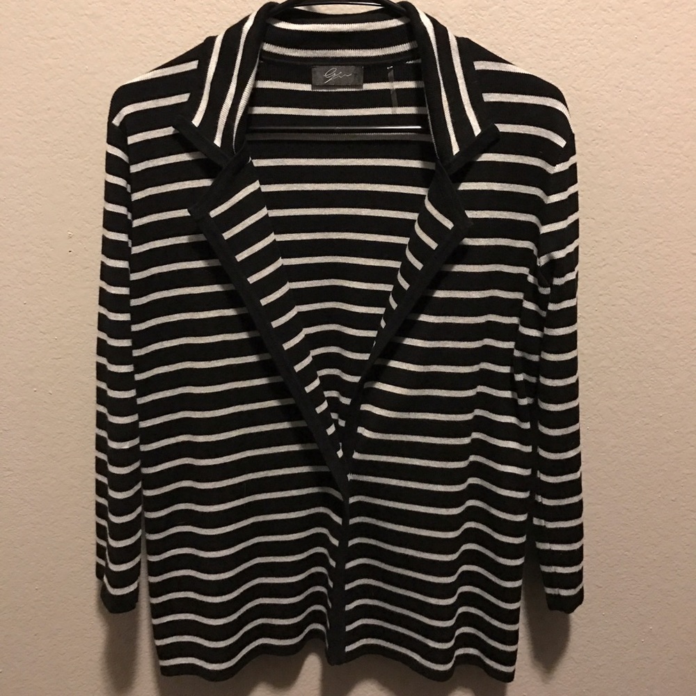 Striped sweater blazer