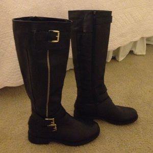Black Leather Audrey Brooke Boots