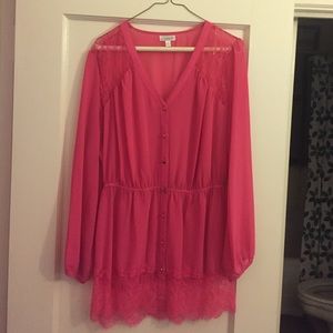 Pink blouse (perfect for Valentine's Day!!)