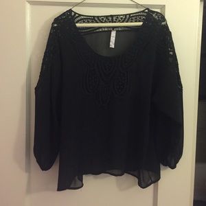 Black sheer top