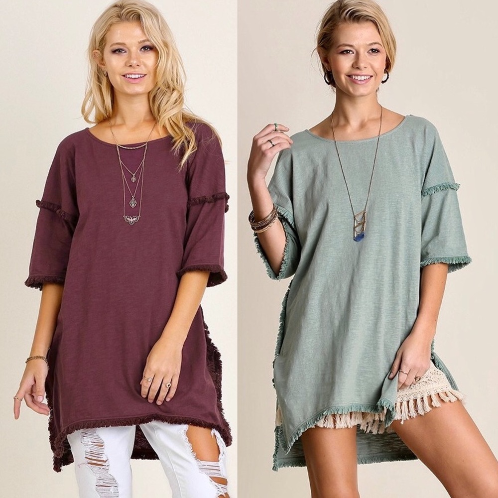 🏆HOST PICK🏆Fringe Trim High-Low Top