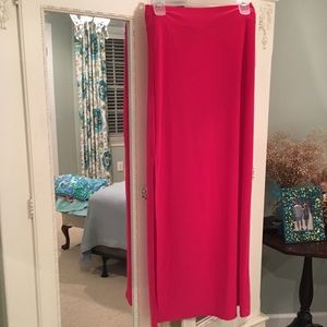 Hot pink maxi skirt