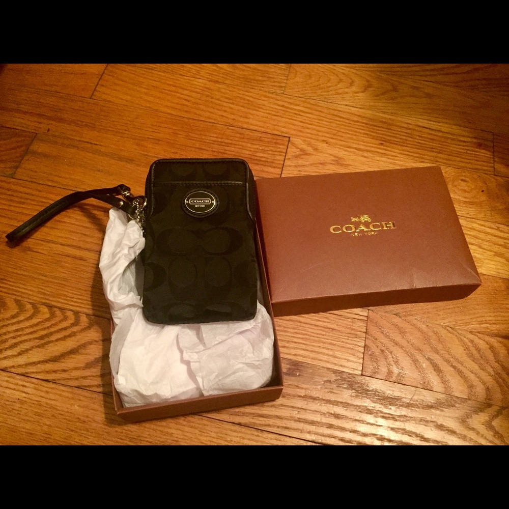 Coach Signature Phone Wristlet