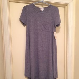 LuLaRoe Carly Dress - Blue Dress - Heathered Blue