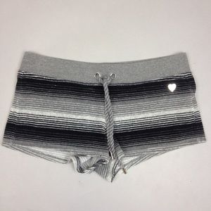 Juicy Couture Velour Track Shorts Stripe Size S