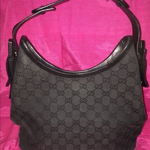 Gucci Canvas Leather Hobo style handbag