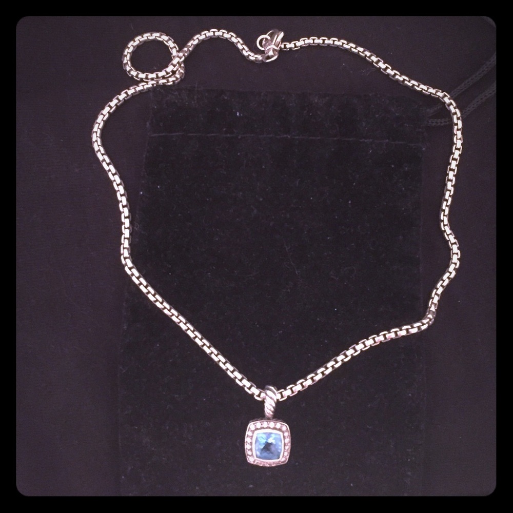 Blue Topaz Petite Albion Pendant Necklace