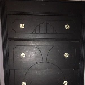 Black antique wooden dresser