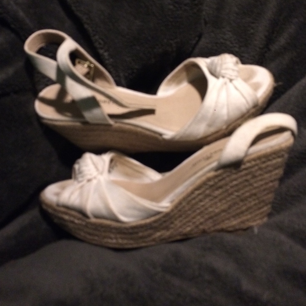 White and tan wedges