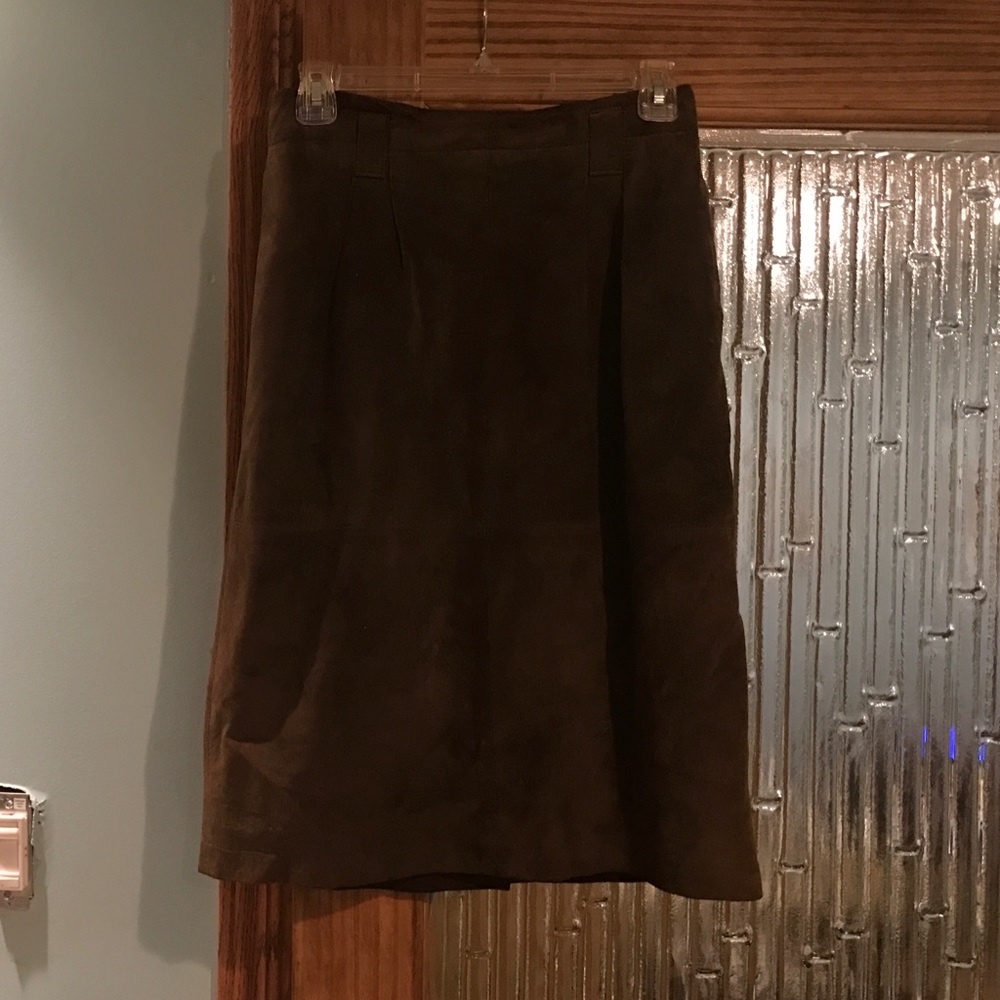Suede skirt