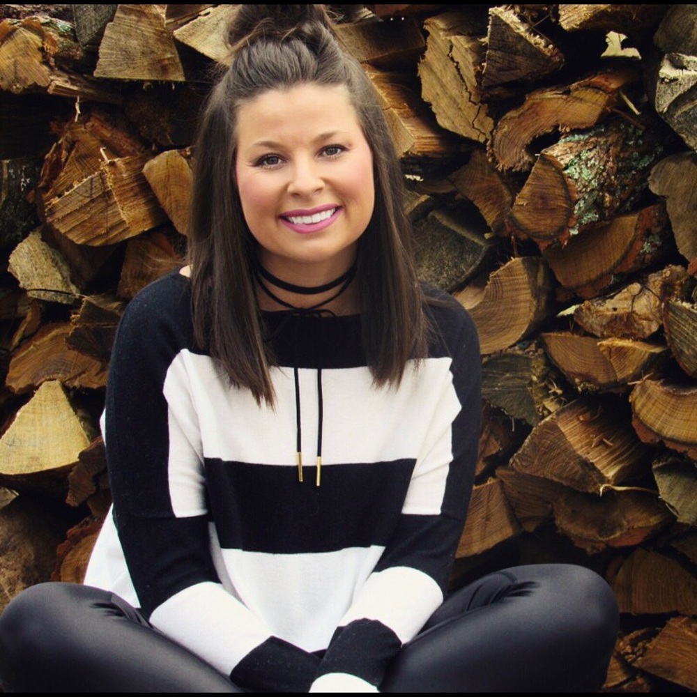 White and black striped shirt