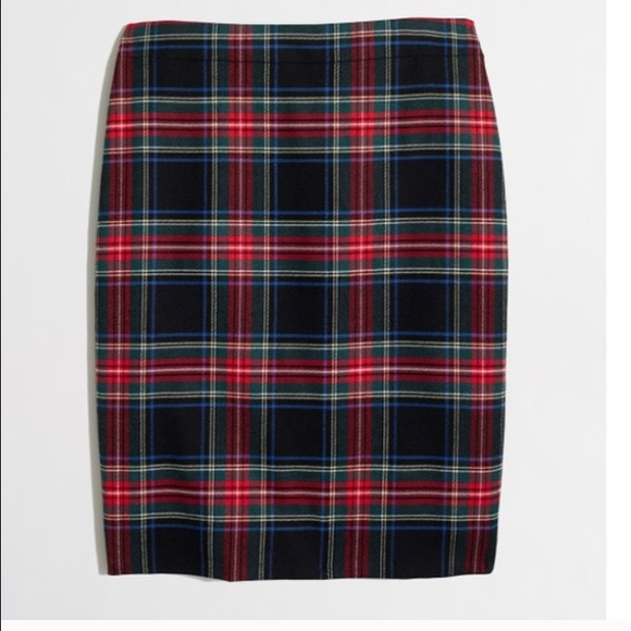 J crew factory plaid tartan skirt