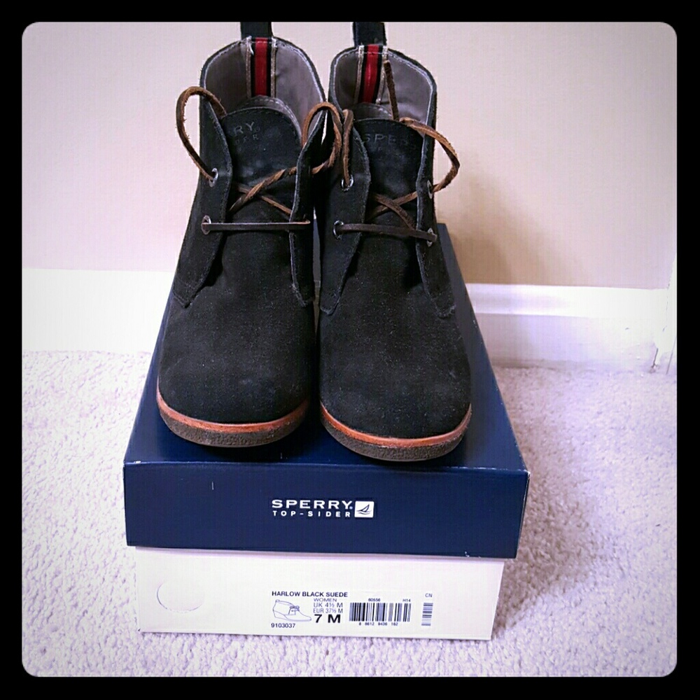 Harlow Black Suede Boots