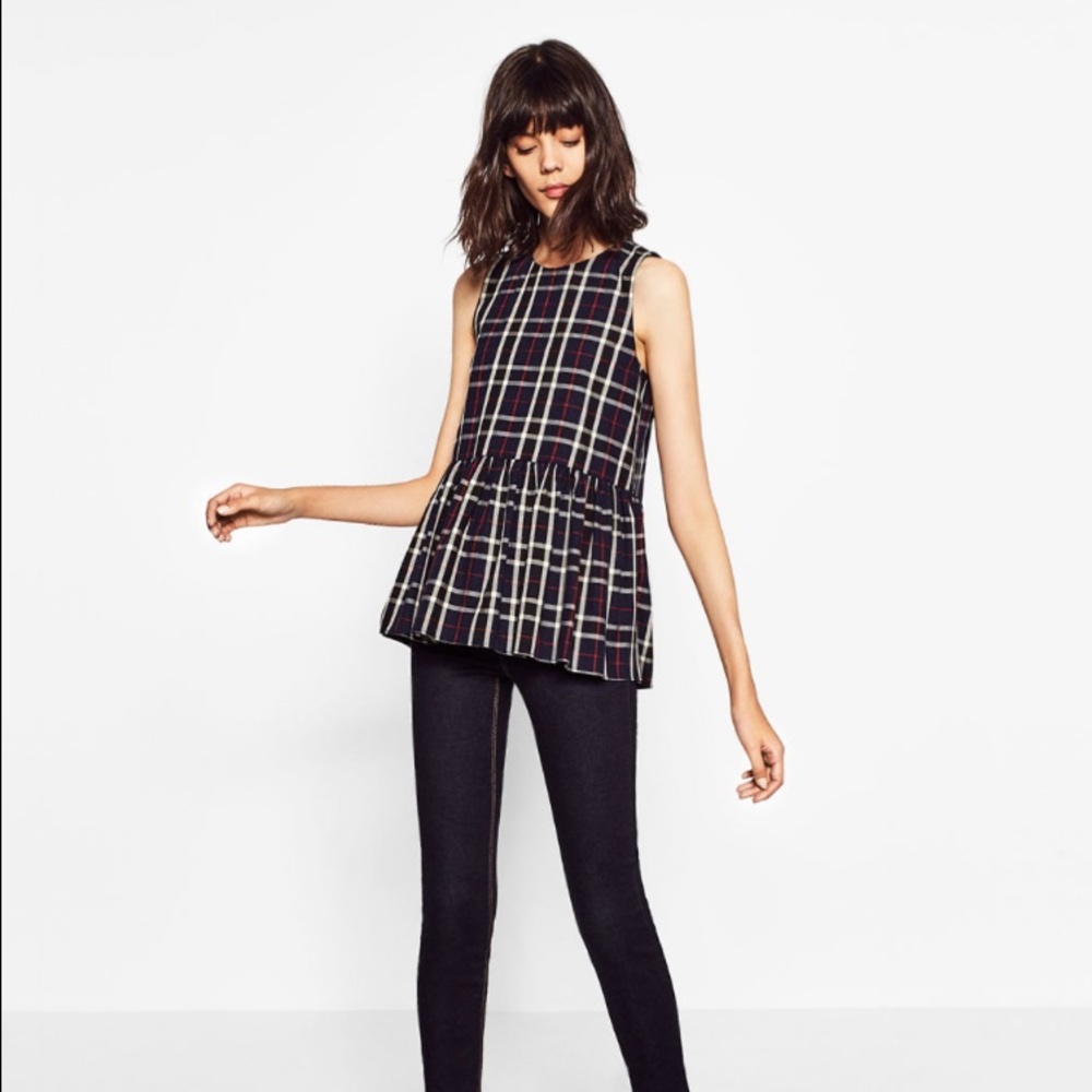 ISO Zara gathered waist top